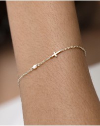SAINT VALENTINE - Cross & Pearl Bracelet - Silver - ICONIC EXCLUSIVE
