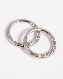 Lovisa - Surgical Steel Pave Hoop Earrings