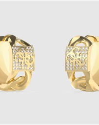 GUESS - Gold-Tone 4G Pave Earrings