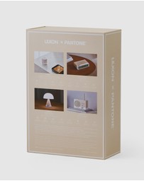 Lexon - Lexon GIFT Set PANTONE - Includes Mino+ Mini Speaker, Flip Classic Clock, Mina M Lamp, Thykho 3 Speaker - Sand