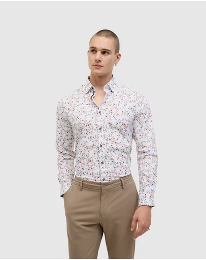 Politix - Thorpe Floral Print Long Sleeve Shirt