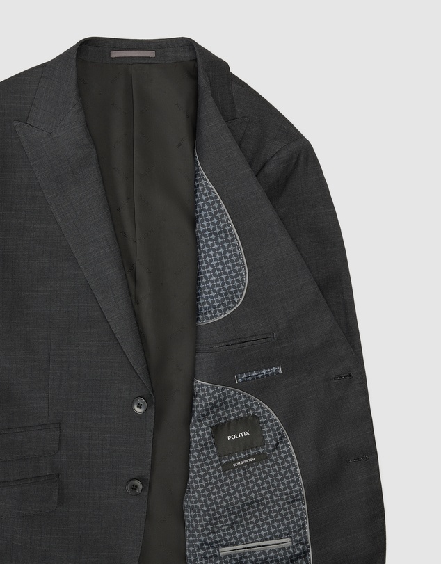 Politix - Single Breasted Textured Tailored Jacket