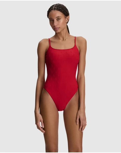 Polo Ralph Lauren - Logo Jacquard Kennedy Low Back Swimsuit