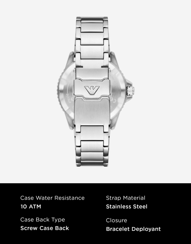 Emporio Armani - Silver Tone Analogue Watch
