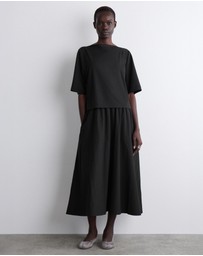 COS - Layered Boat-Neck Midi Dress