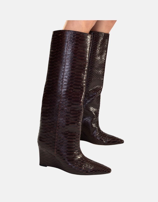 Cynthia Rowley - Embossed Leather Wedge Boot