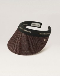 Helen Kaminski - Bianca 8 Raffia Logo Visor
