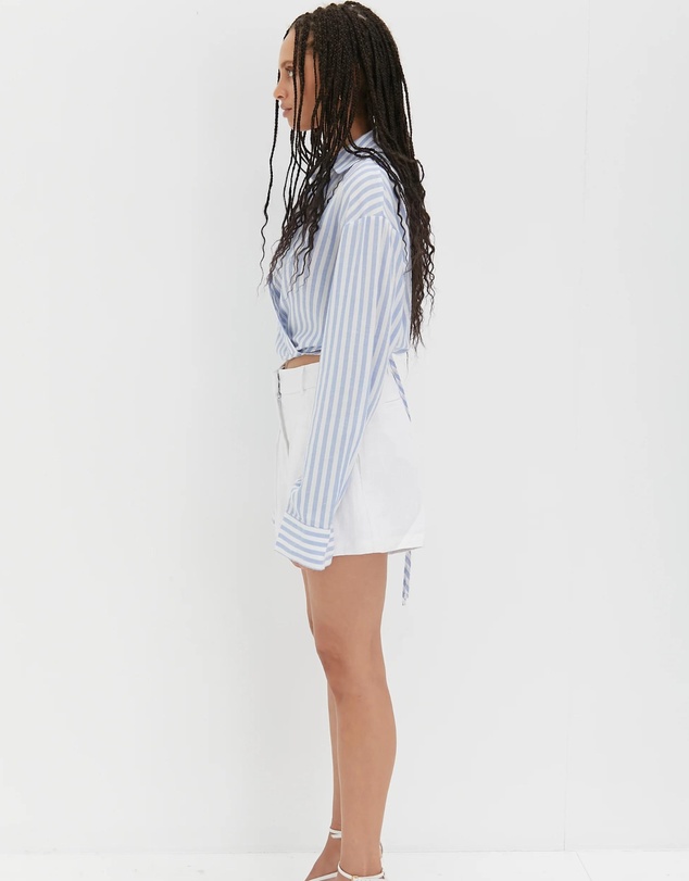 Style Addict - Crop Tie Shirt