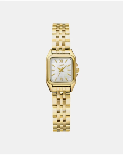 Jag - Berrima Womens White MOP Dial 20.3mm Gold Watch