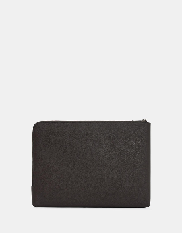 Oroton - Oscar 15 Inch Laptop Organiser Pebble