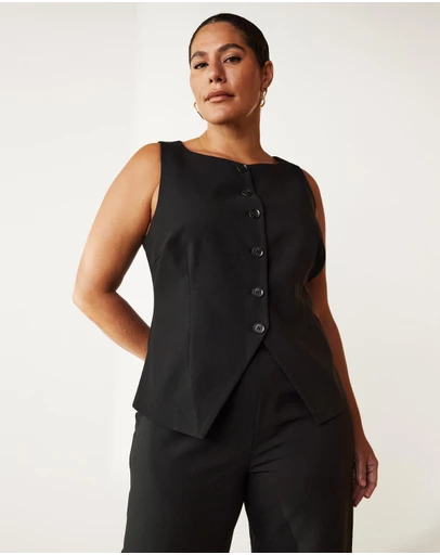 Atmos&Here Curvy - Lottee Scoop Neck Vest