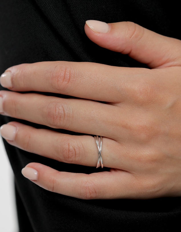 Elli Jewelry - Interwined Band Ring in 925 Silver