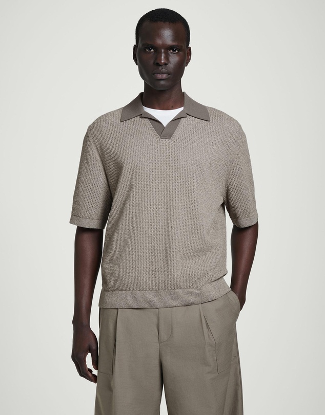 COS - Open-Knit Bouclé Polo Shirt