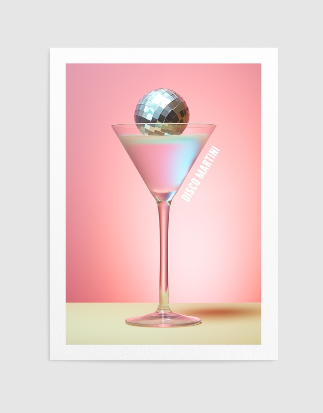 Olive et Oriel - Disco Martini 1 by Andreas Magnusson Art Print