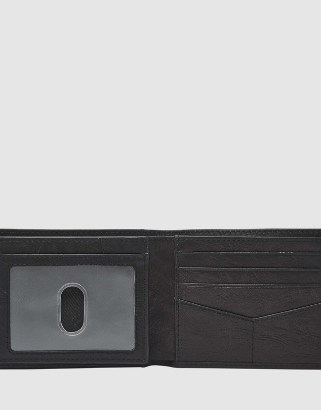 Fossil - Neel Black Bifold with Flip ID