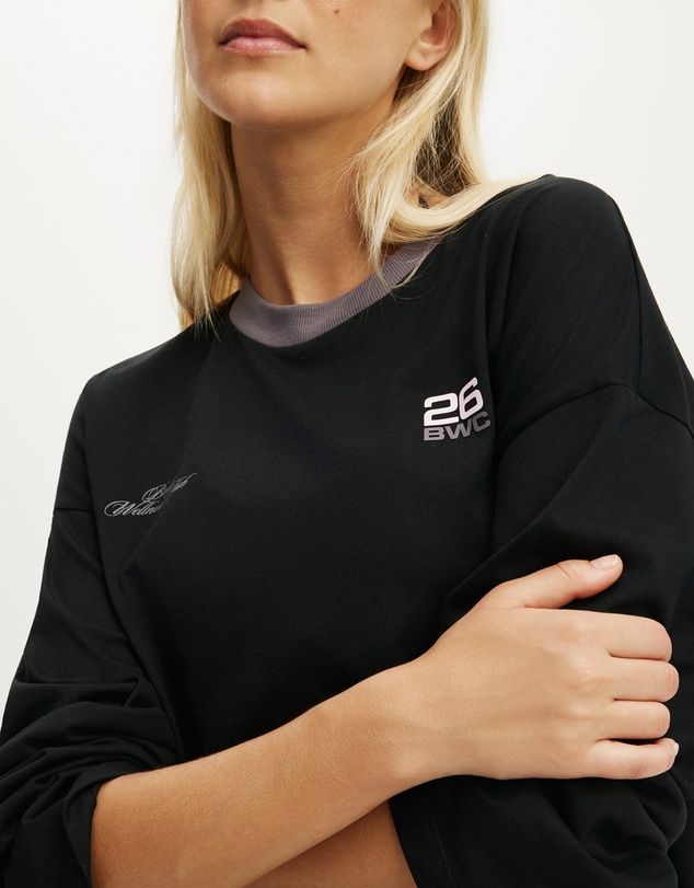 Cotton On Body Active - Long Sleeve Boxy Graphic Crew Sweat