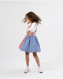 Goldie + Ace - Patchwork Stripe Heidi Pinafore Dress - Babies-Kids
