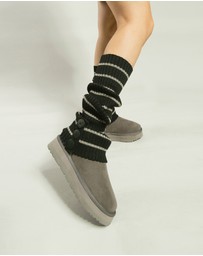 Ozwear Connection Uggs - Ugg Cardy Stretchy Knit Leg Warmers Slouch Socks