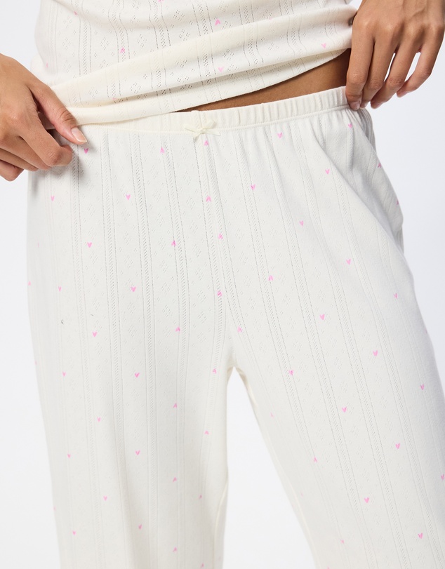 Hunkemoller - Cami Pointelle Lace Hearts Pyjama Set