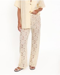 Petal & Pup - Mindy Lace Pant Set - Yellow
