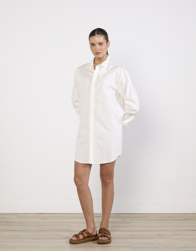 Cirkular - Pre-Loved - Luuda Pinstriped Shirt Dress