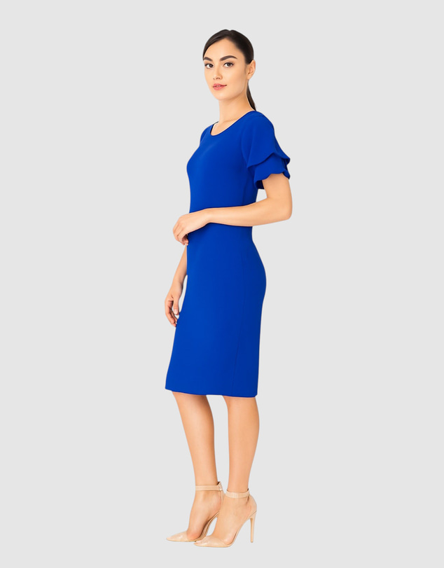 Pink Ruby - Toscana Frill Sleeve Dress