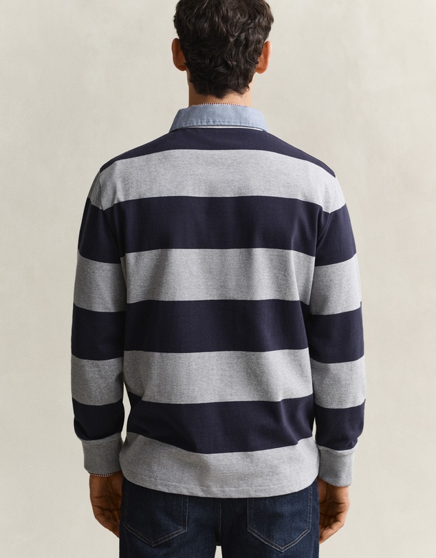 Gant - Chambray Collar Striped Heavy Rugger
