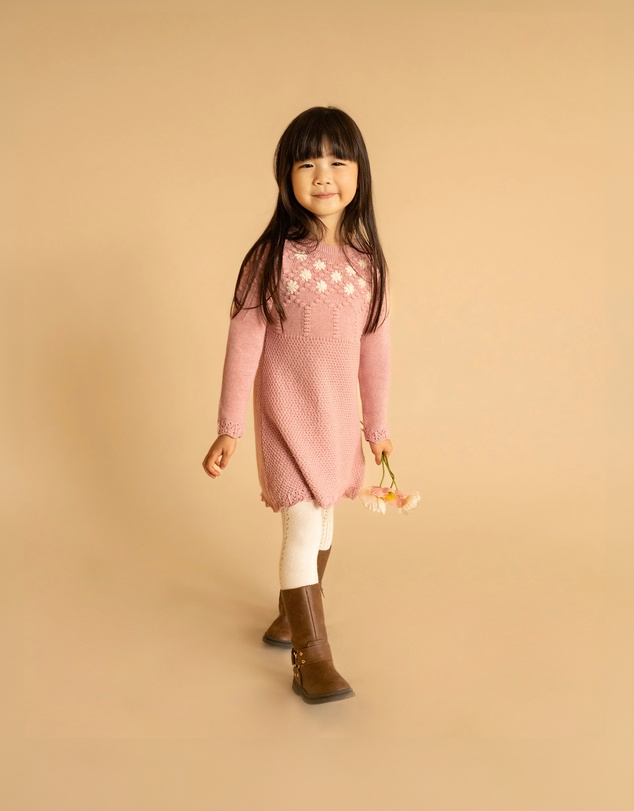 Bebe by Minihaha - Winnie Hand Emb.Organic Dress 3-7 Yrs