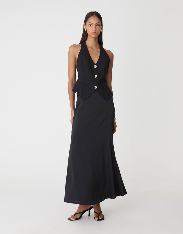 Forcast - Leigh Satin Maxi Skirt
