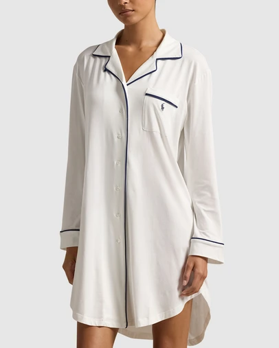 Polo Ralph Lauren - Polo Essentials Long Sleeve Cotton Jersey Sleepshirt