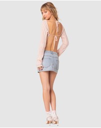 EDIKTED - Emmy Open Back Knit Top
