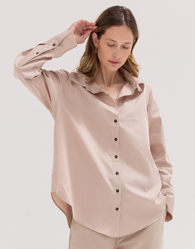 Cloth & Co. - The Split Back Shirt Limestone