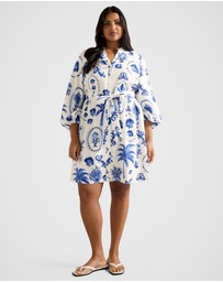 Forever New Curve - Lynda Curve Button Through Mini Dress