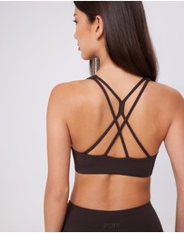 Upstate - Air Sculpt Strappy Crop - Espresso