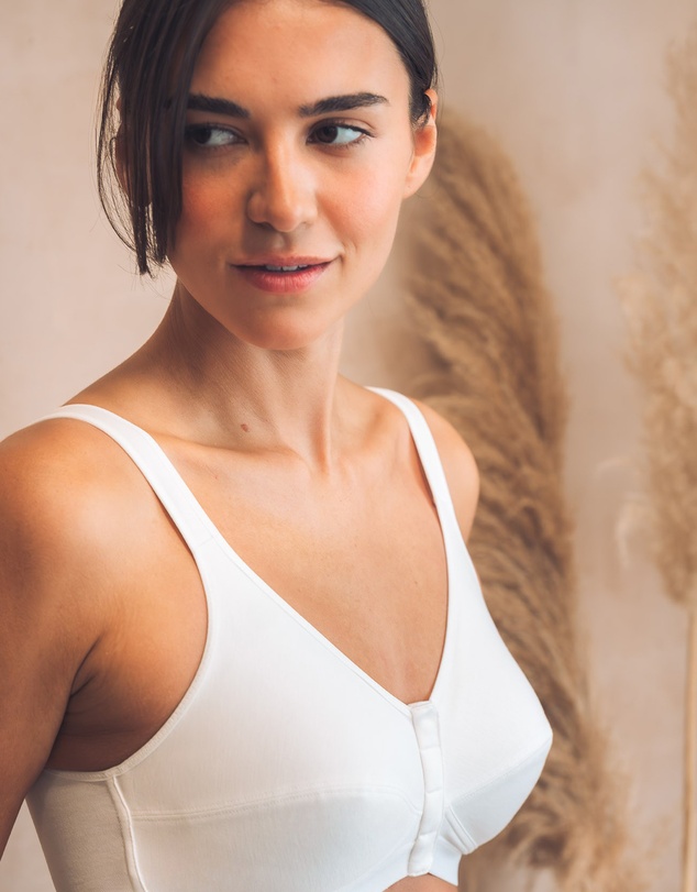 Royce Lingerie - Comfi Cotton Wirefree Press Stud Front Open Bra