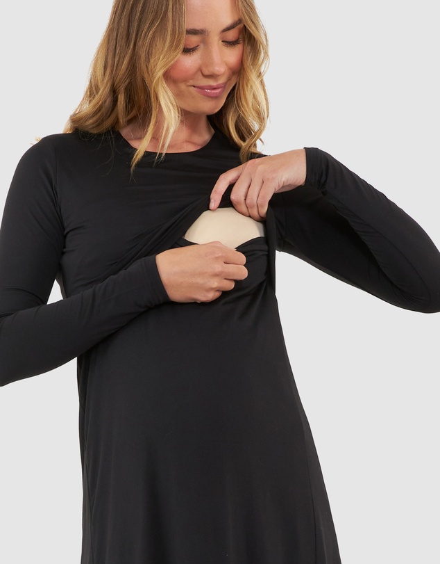 Ripe Maternity - Luxe Knit A-Line Nursing Dress