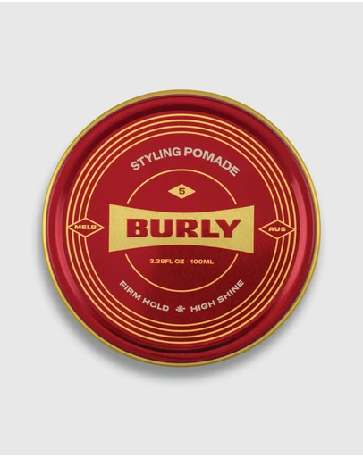 BURLY - Styling Pomade - Water Based - High Shine - Firm Hold - Australian Made