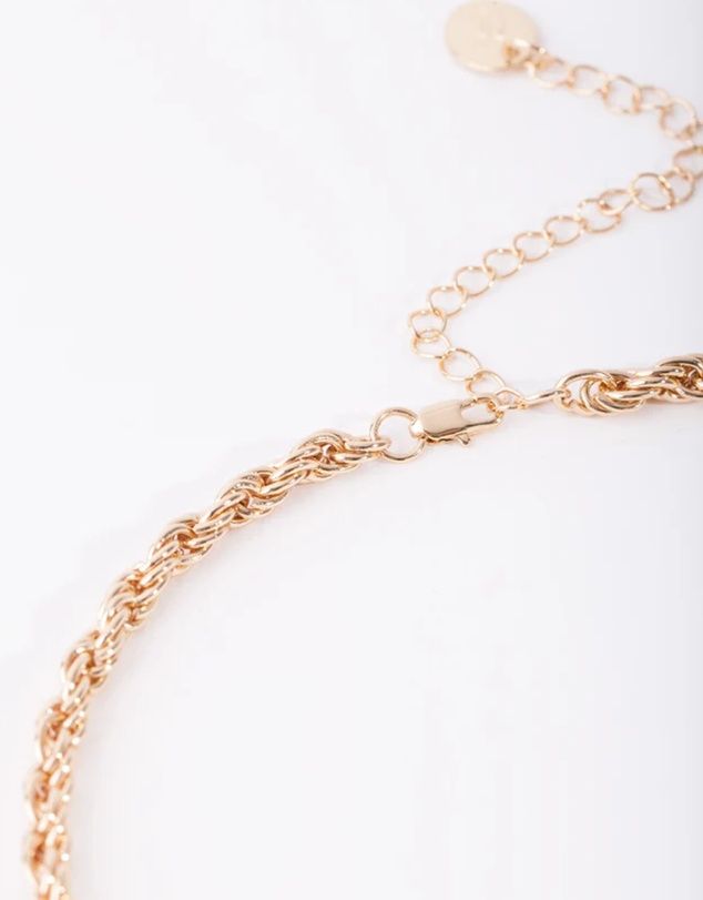 Lovisa - Gold Plated 60cm Thick Rope Necklace