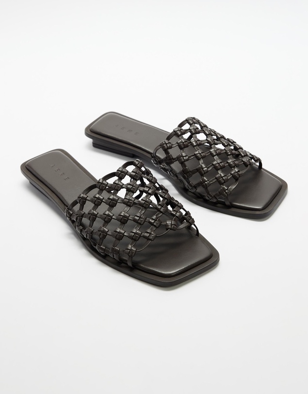 AERE - Leather Braided Slides