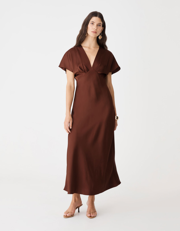 Forcast - Catalina V-Neck Satin Dress
