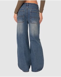 EDIKTED - Super Baggy Wide Leg Jeans