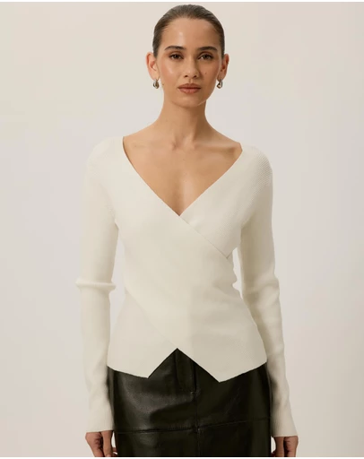 Tussah - Sienna Wrap Long Sleeve Knit Top