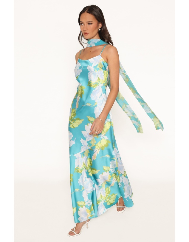 Petal & Pup - Kinara Maxi Dress - Aqua Floral