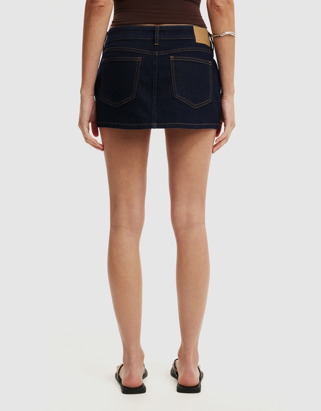 Cotton On - Micro Low Denim Skirt