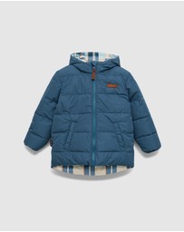 Crywolf - REVERSIBLE ECO-PUFFER Blue Plaid