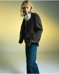 M.N.G - Micro Houndstooth Wool Blazer