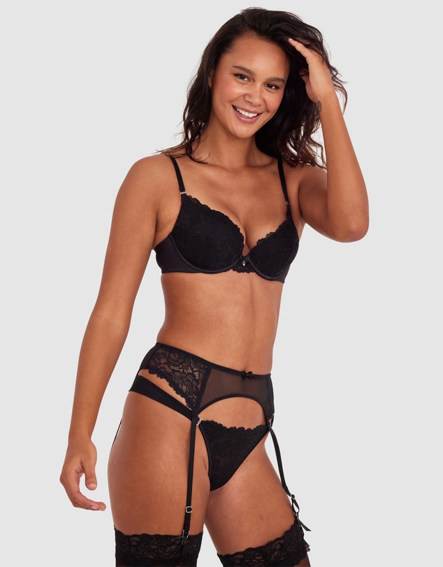 Bras N Things - Bethany Essentials Basic Suspender - Black