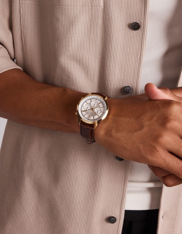 Michael Hill - Men's 42mm Chronograph Watch in Gold-Tone Stainless Steel