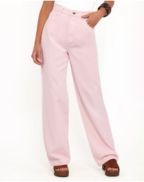Petal & Pup - Ailis Wide Leg Jean - Dusty Pink