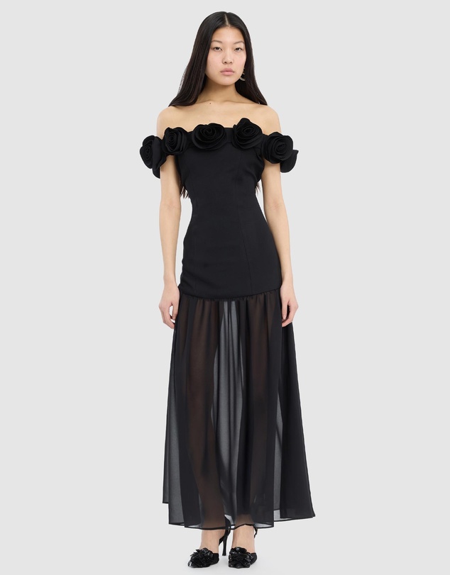 ROTATE - Crepe Maxi Flower Dress